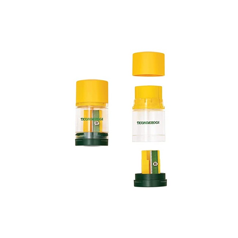 Ticonderoga Duo 2-in-1 Sharpener & Eraser, 2.125" x 1.125" x