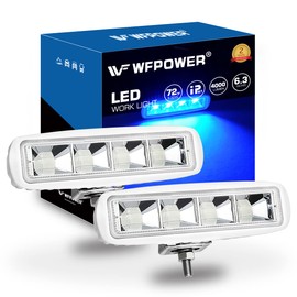 WFPOWER Blue Boat Spreader Lights, 2 Pack 72W Pontoon Lights Spreader for Boats, Waterproof Marine LED Lights Dock Light for Night Fishing, 6.3 Inch T-Top Boat Deck Lights 12V 24V for Boat SUV Truck