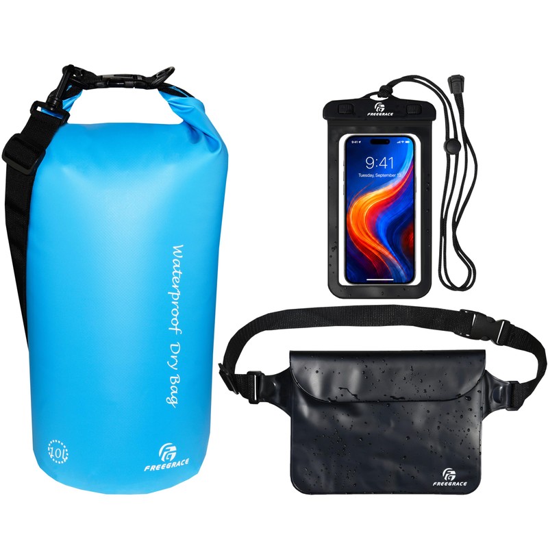 Freegrace - Juego de 3 bolsas secas impermeables - Saco