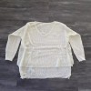 White High Low Sweater Long Sleeve