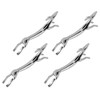 4PCS Cutlery Rest Silver Chopstick Stand Electroplated Polished Zinc Alloy