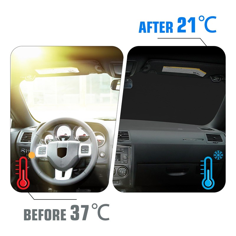 Windshield Sun Shade for Nissan Rogue 2021-2025 Foldable Sun Visor