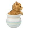 Figuren Shop GmbH Cat in Flower Pot - Orange Tabby