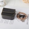KZ IEM Case in Ears Earbud Case,Black Leather Portable Small
