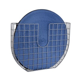 YeeBeny Round placemat Holder, Placemat Holder, Placemat Pocket Wall File | Steel | Kitchen Organizer for Napkin Pad Storage, Drainable-15.74x1.96x11.81inches