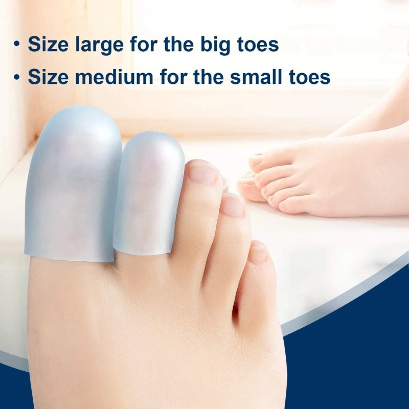 Promifun Gel Toe Caps, 10 Pack Toe Protectors for Women,