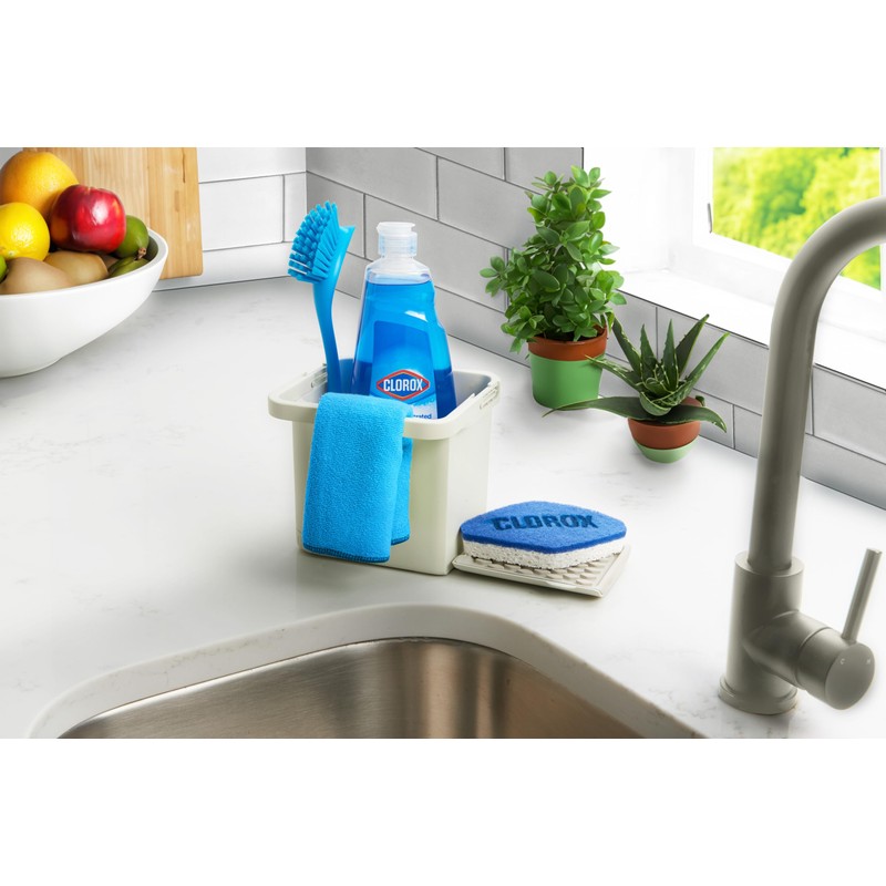 CLOROX KeptClean Kitchen Sink Organizer – Space-Saving Organization of Dish
