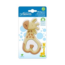 Dr. Brown's Ridgees Jirafa, Mordedor de bebé, diseñado por un dentista pediátrico, sin BPA, 3 m +