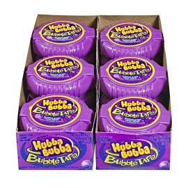 Hubba Bubba Bubble Tape, Gushing Grape, 6 Feet of Gum, 12 Count