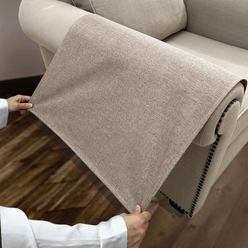 NOYOURS Couch Arm Covers, Anti-Slip Sofa Armrest Cover for Recliner,
