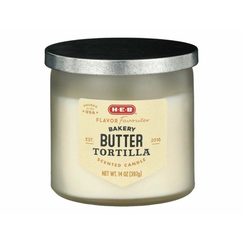 HEB H-E-B Flavor Favorites Butter Tortilla Scented Candle￼, 14 oz