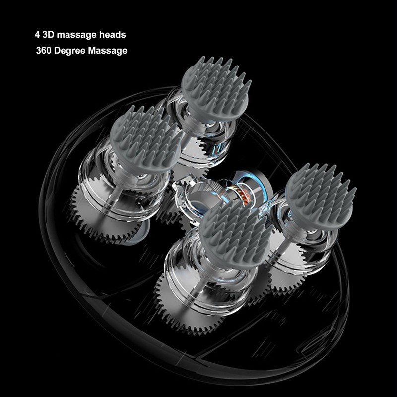 Electric Scalp Massager 4 Paws Rechargeable Head Massager Portable Multifunction