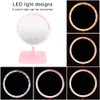 USB Charging 5 Color Light Desktop Cosmetic Mirror Adjustable LED