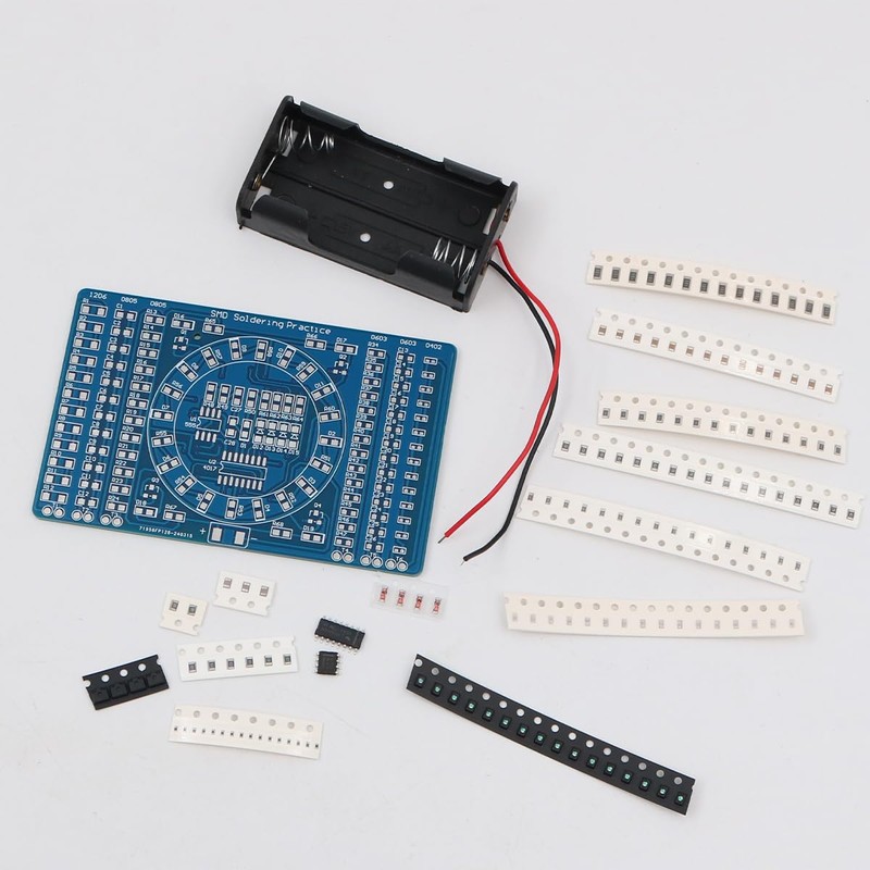 Alnicov Rotating LED SMD NE555 Soldering Practice Board DIY Kit
