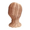 Rattan Manikin Head,Hat Rack Stand and Wig Holder,Wig Stand Portable