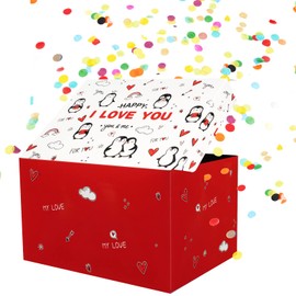 OFFCUP Gift Box Diy, Gift Explosion Box with Confetti, Pop-Up Surprise Box, Romance Gift Ideas for Wife Man Colleagues, Children (D)