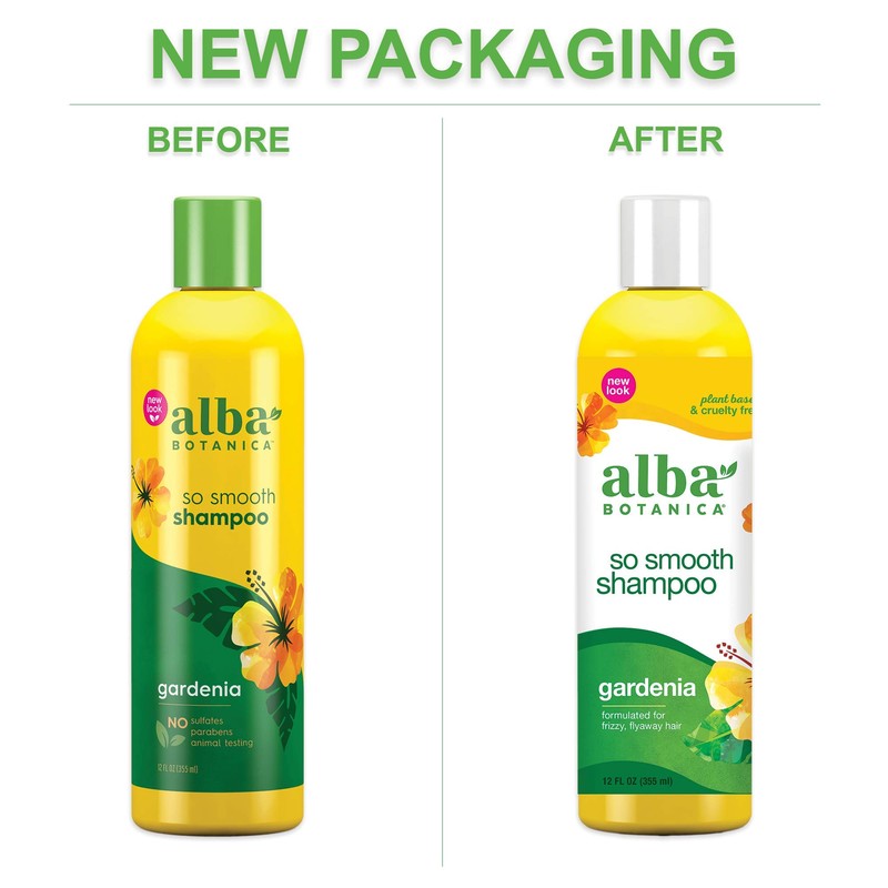 Alba Botanica So Smooth Shampoo, Gardenia, 12 Oz