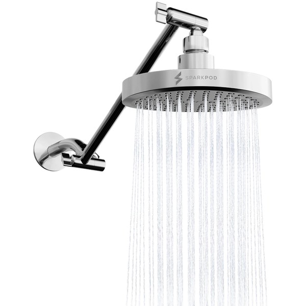 SparkPod Round Rain Shower Head with Extension Arm - Height