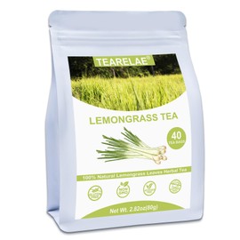 TEARELAE - Lemongrass Tea Bags, 40 Count - Premium Natural Lemon Grass Herbal Tea Bags - Non-GMO - Caffeine-free - Support Healthy Digestion