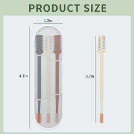 Arqumi 2-in-1 Portable Nose Hair Trimmer for Men Women, 3 Pcs Nose Hair Remover, 360° Rotating Manual Nasal Hair Cutter, Reusable Double Nostril Nose Hair Clippers Knife Tool with Storage Case