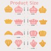Orapink Crown Cookie Cutter-8 Pieces Plastic Prince King Queen Princess