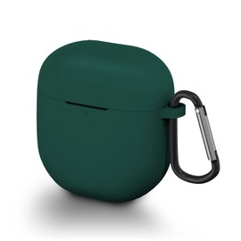 Geekria Funda de silicona compatible con auriculares Bose QuietComfort II True Wireless Earbuds, funda protectora para auriculares, funda de transporte protectora con gancho para llavero, puerto de carga accesible