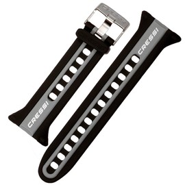 Cressi Watch Strap for Watch-Style Dive Computer, Black/Grey