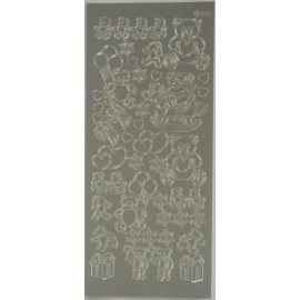 Kelly's Stickers Outline Sticker - Teddy Bears - 2.2841 sl/sl