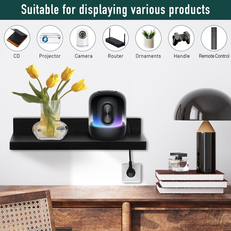NIUBEST Small Floating Wall Shelf, 9 Inch Wall Shelf with