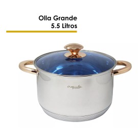 Aquila Batería De Cocina Siberia 12 Pzas Acero Inox Inducción