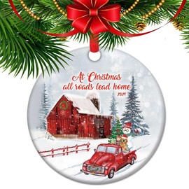 at Christmas All Roads Lead Home - 2023 Funny Christmas Ornaments, Xmas Tree Decoration, 2023 Keepsake