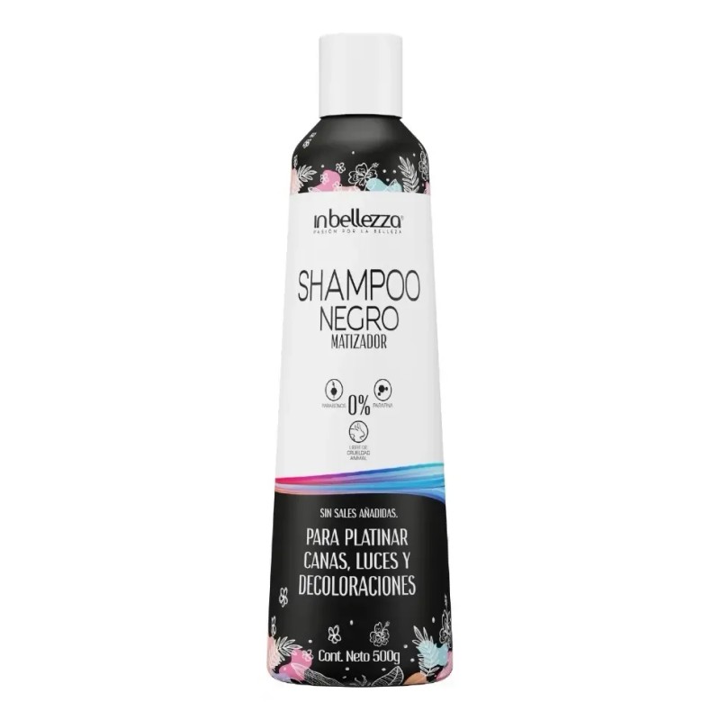 Shampoo Matizador Negro Sin Sal Sin Parabenos 500ml + Regalo