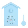 HERCHR Modern Cuckoo Clock, Birdhouse Blue Wall Clock, Cuckoo Clock