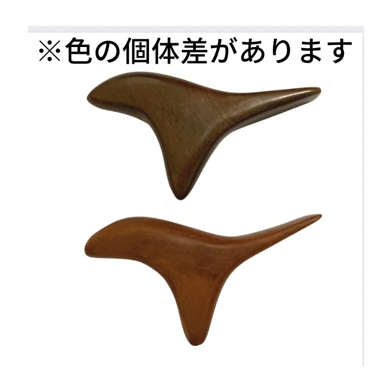 INTHANON Wooden Acupressure Push Rod, Set of 3, Ocarina Shape