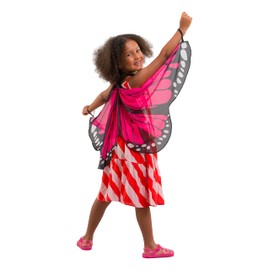 PRETEND TO BEE Pink Butterfly Wings Fancy Dress Costume Accessory for Kids, Children, 3+ Years
