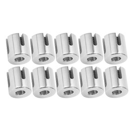 Cross Cable Clips, 10 Pieces Cross Wire Rope Clip Stainless Steel Cable Clips for Wall Wire Sound System (M10 4 mm)