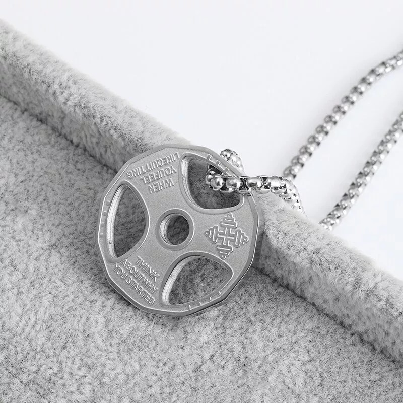 TENDER LIHOME Collar Dije Gym Mancuerna Pesa Fit Crossfit Fisicoculturismo