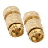 2PCS Water Hose Quick Connector Brass 3/4 Inch Male and