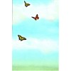 LEANIN TREE CATS WITH BUTTERFLIES, NOTE CARD,, BEAUTIFUL ART BY