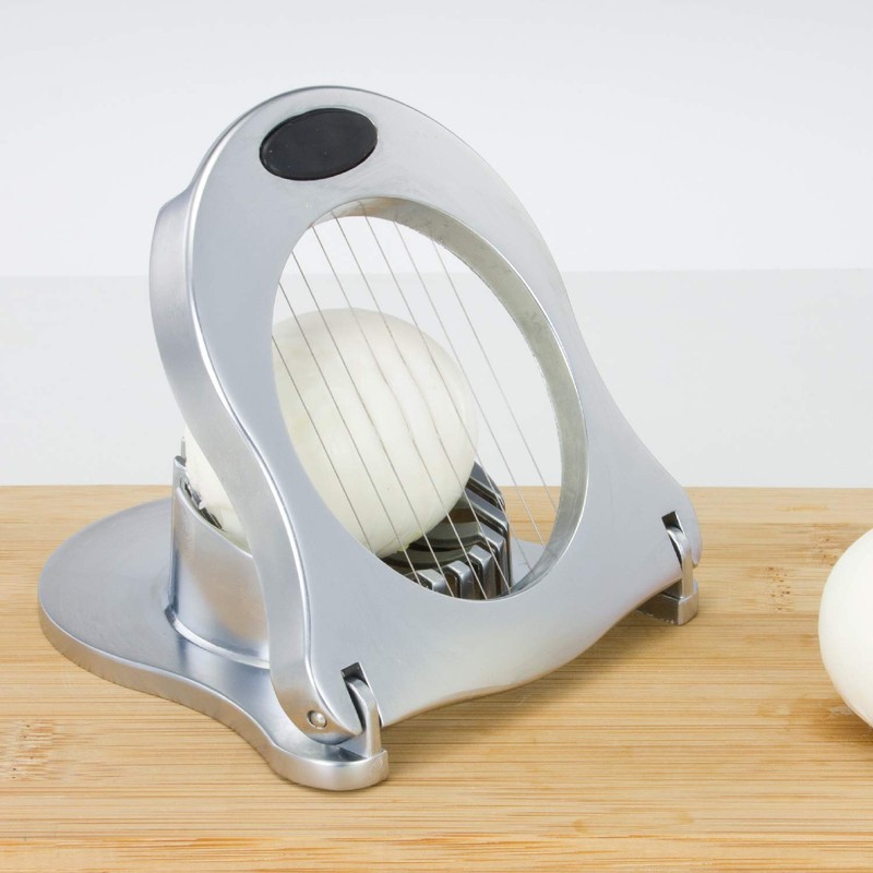 bremermann egg slicer, zinc alloy, soft-touch handles