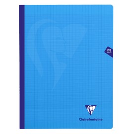 Clairefontaine Mimesys 329341C Notebook with Thread Binding DIN A4+ 24 x 32 cm 96 Sheets 90g French Ruling Polypropylene Cover Blue 1 Piece