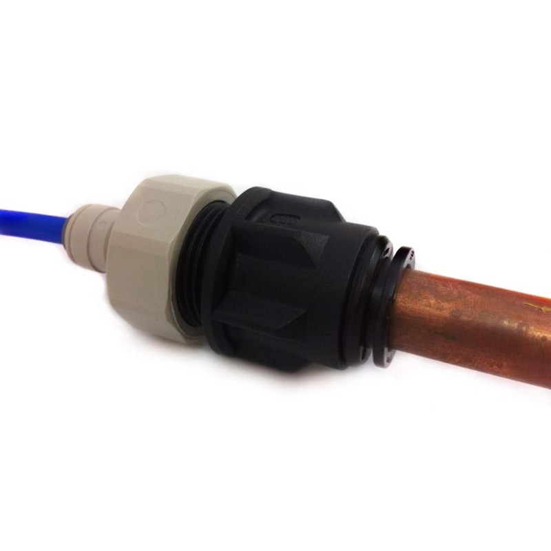 15mm Pipe to 1/4" Fridge Water Filter Pipe Adapter-Pushfit