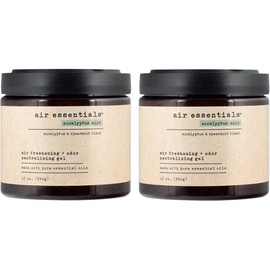 Air Essentials Air Freshener & Odor Neutralizer Gel - 12 oz, Pack of 2 - Odor Eliminator - Made with Pure Essential Oils - Eucalyptus Mint Scent