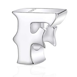 CRISNATA Complete 26 Letter Charms, Polished 925 Sterling Silver Initial A-Z Alphabet Beads, Fits European Name Bracelet, Gift for Mother/Father/Daughter/Son/Sister/Nana, Sterling Silver, No Gemstone