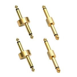 YANYULI 4pcs Effector Connecting Plug Z Type I Type 6.35mm Shield Board Patch Cave Connector Guitar Effector Pedal Jack Straight Connection Convenient