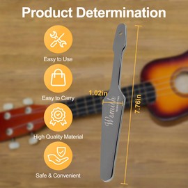 EKEPIN Guitar Fret Crowning File, Professional Luthier Tool, Double Side Fret Crowing File for Acoustic, Electric and Bass Guitars - MD, LG, XL Frets