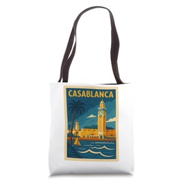Casablanca Morocco Vintage Travel Poster Tote Bag