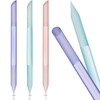 3 Pieces Glass Cuticle Pusher Cuticle Remover Glass Nail File