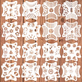 Gesichtsmalerei Schablone für Kinder, 16 Stück Gesichtsmalerei wiederverwendbare Schablonen Gesichter schminken Farbe Schablonen Körperfarbe Schablonen für Kinder-20x20cm