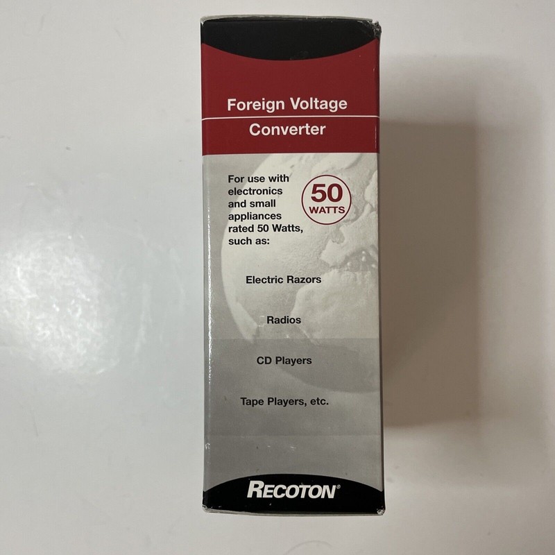 Recoton Foreign Travel Voltage Converter. (220-240 Volts AC) to US(110-120